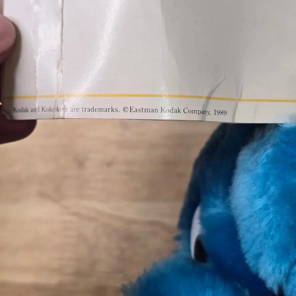 Vintage Kodak Kolorkins Click Plush 1989 80s Blue